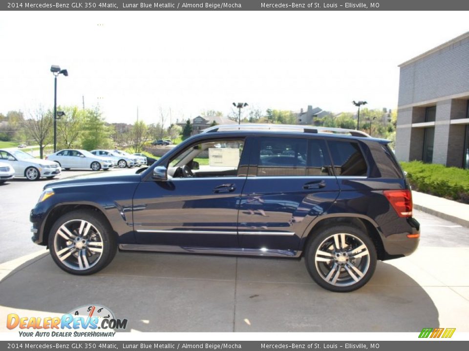 2014 Mercedes-Benz GLK 350 4Matic Lunar Blue Metallic / Almond Beige/Mocha Photo #4