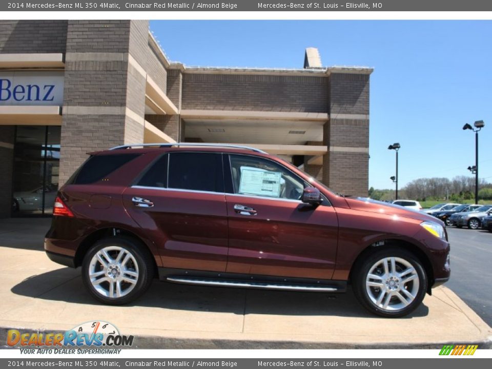 2014 Mercedes-Benz ML 350 4Matic Cinnabar Red Metallic / Almond Beige Photo #2