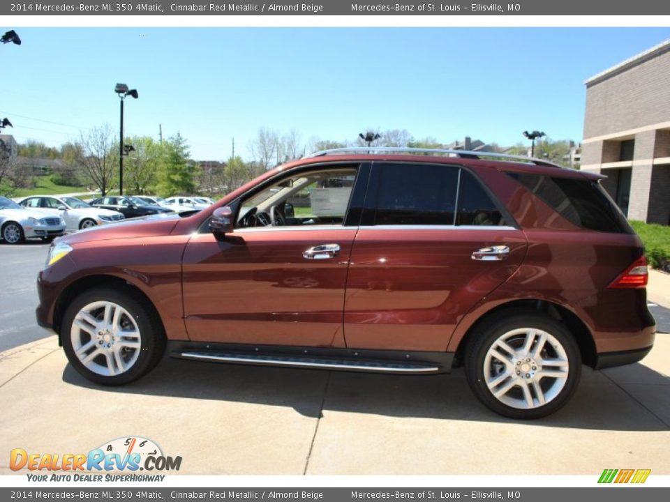2014 Mercedes-Benz ML 350 4Matic Cinnabar Red Metallic / Almond Beige Photo #5