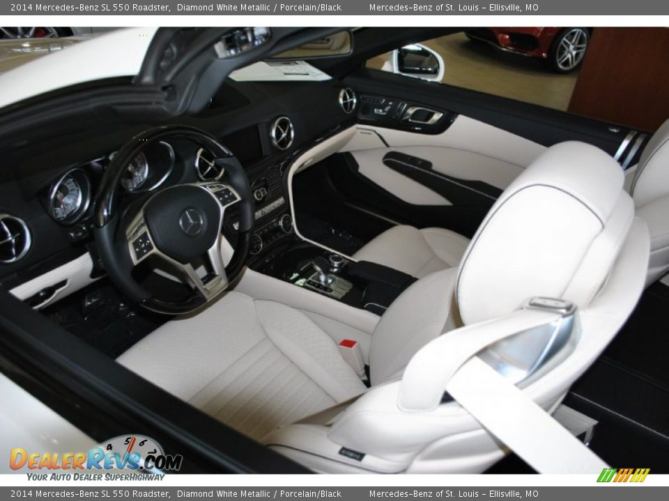 2014 Mercedes-Benz SL 550 Roadster Diamond White Metallic / Porcelain/Black Photo #5