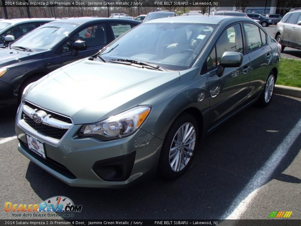 2014 Subaru Impreza 2.0i Premium 4 Door Jasmine Green Metallic / Ivory Photo #1