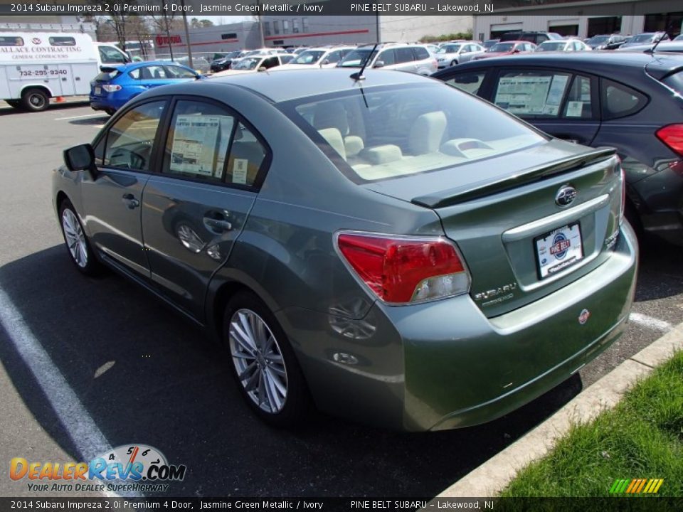 2014 Subaru Impreza 2.0i Premium 4 Door Jasmine Green Metallic / Ivory Photo #2