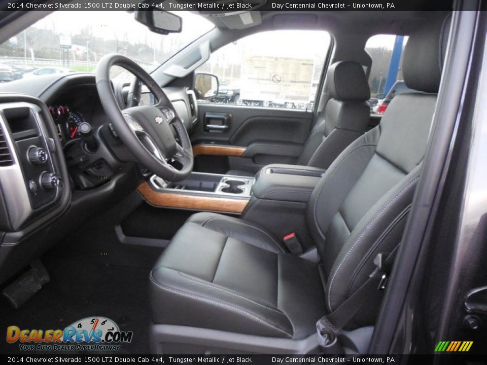 Jet Black Interior - 2014 Chevrolet Silverado 1500 LTZ Double Cab 4x4 Photo #14