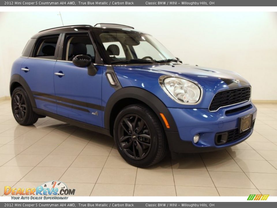 2012 Mini Cooper S Countryman All4 AWD True Blue Metallic / Carbon Black Photo #1