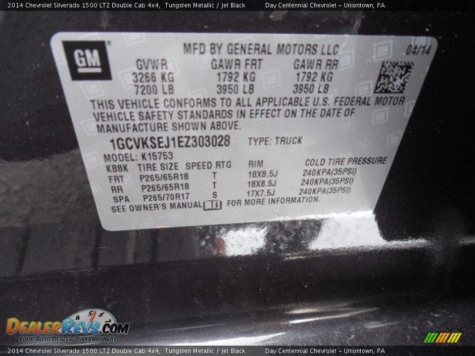 2014 Chevrolet Silverado 1500 LTZ Double Cab 4x4 Tungsten Metallic / Jet Black Photo #19