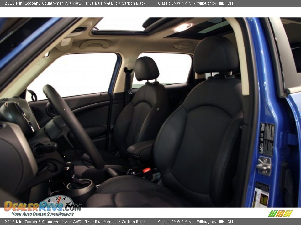 2012 Mini Cooper S Countryman All4 AWD True Blue Metallic / Carbon Black Photo #6