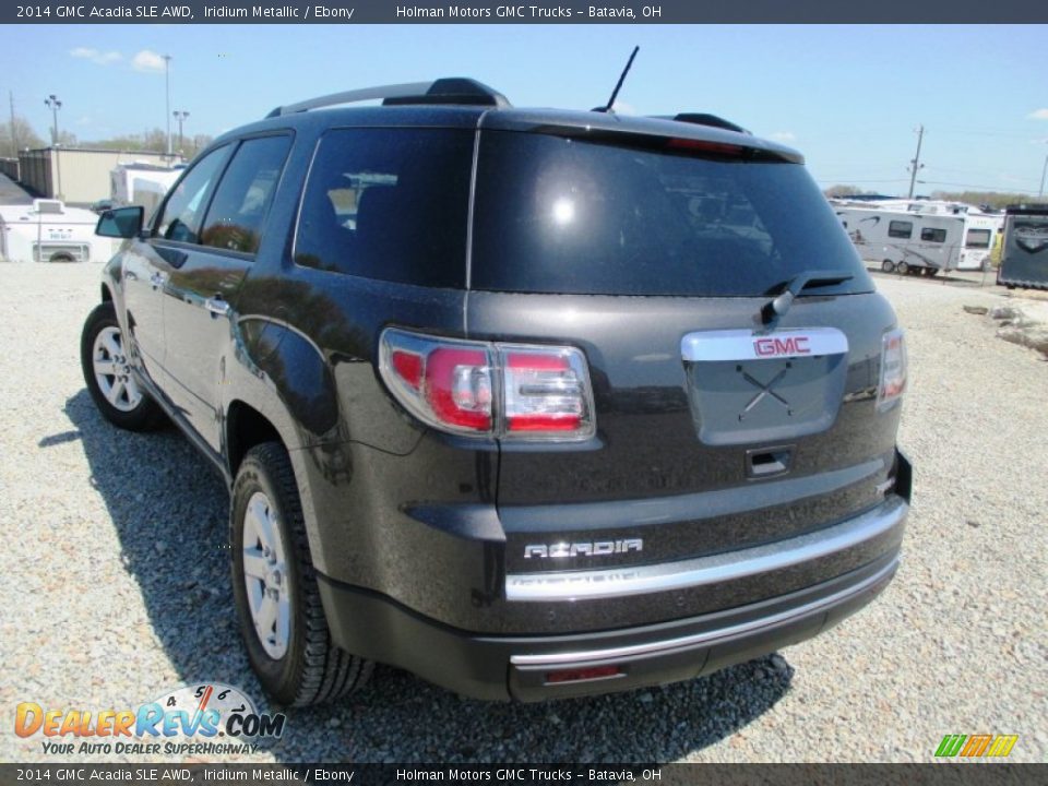 2014 GMC Acadia SLE AWD Iridium Metallic / Ebony Photo #25