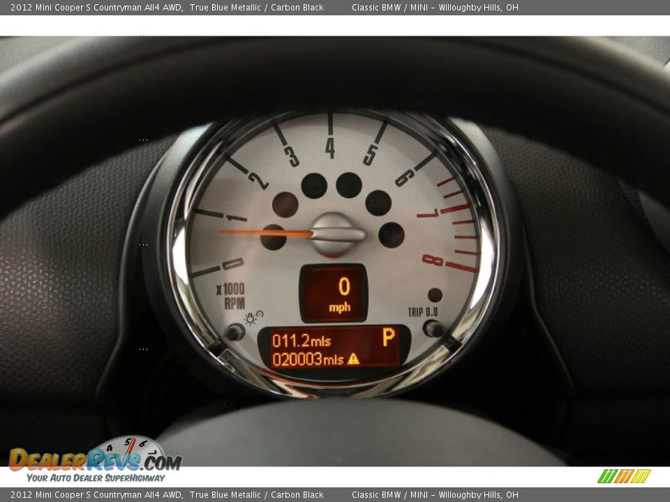 2012 Mini Cooper S Countryman All4 AWD True Blue Metallic / Carbon Black Photo #10