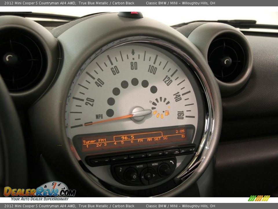 2012 Mini Cooper S Countryman All4 AWD True Blue Metallic / Carbon Black Photo #11