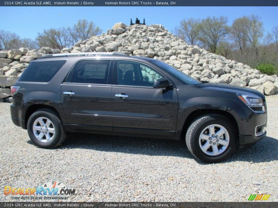 2014 GMC Acadia SLE AWD Iridium Metallic / Ebony Photo #32