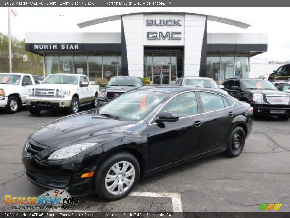 2009 Mazda MAZDA6 i Sport Ebony Black / Black Photo #1