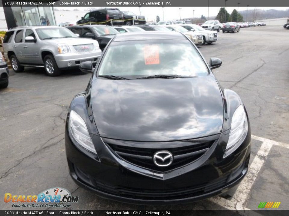 2009 Mazda MAZDA6 i Sport Ebony Black / Black Photo #2