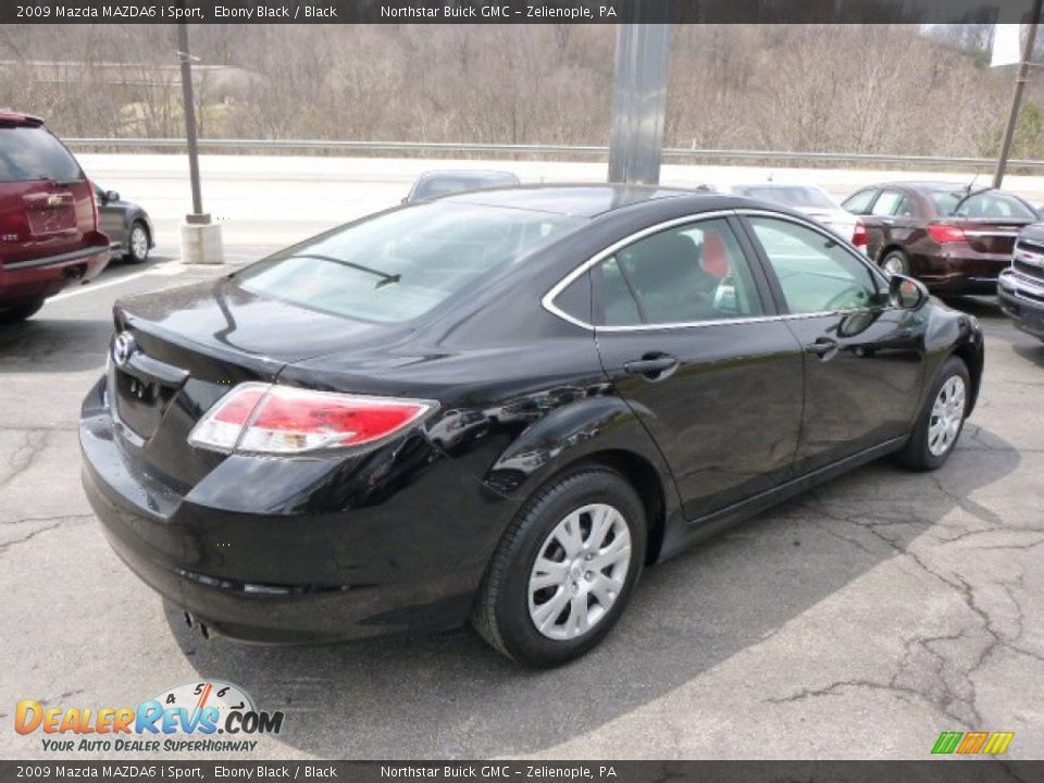 2009 Mazda MAZDA6 i Sport Ebony Black / Black Photo #5