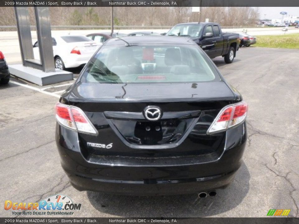 2009 Mazda MAZDA6 i Sport Ebony Black / Black Photo #6
