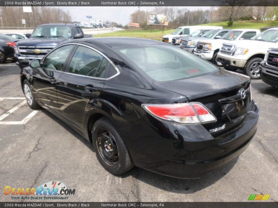 2009 Mazda MAZDA6 i Sport Ebony Black / Black Photo #7
