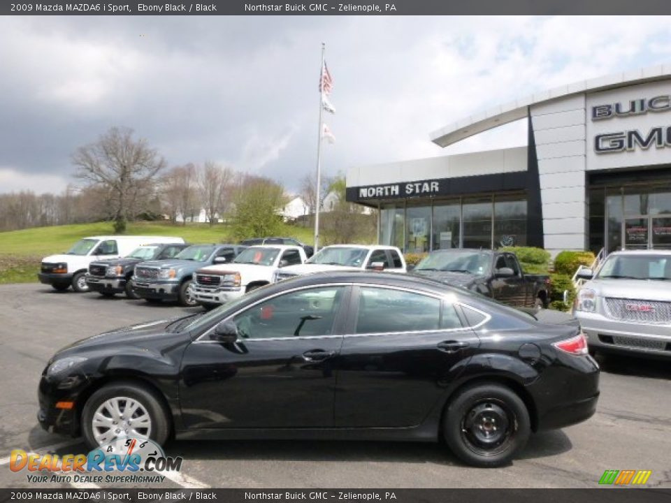 2009 Mazda MAZDA6 i Sport Ebony Black / Black Photo #8