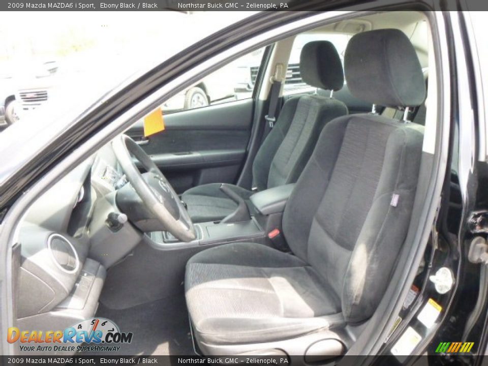 2009 Mazda MAZDA6 i Sport Ebony Black / Black Photo #10
