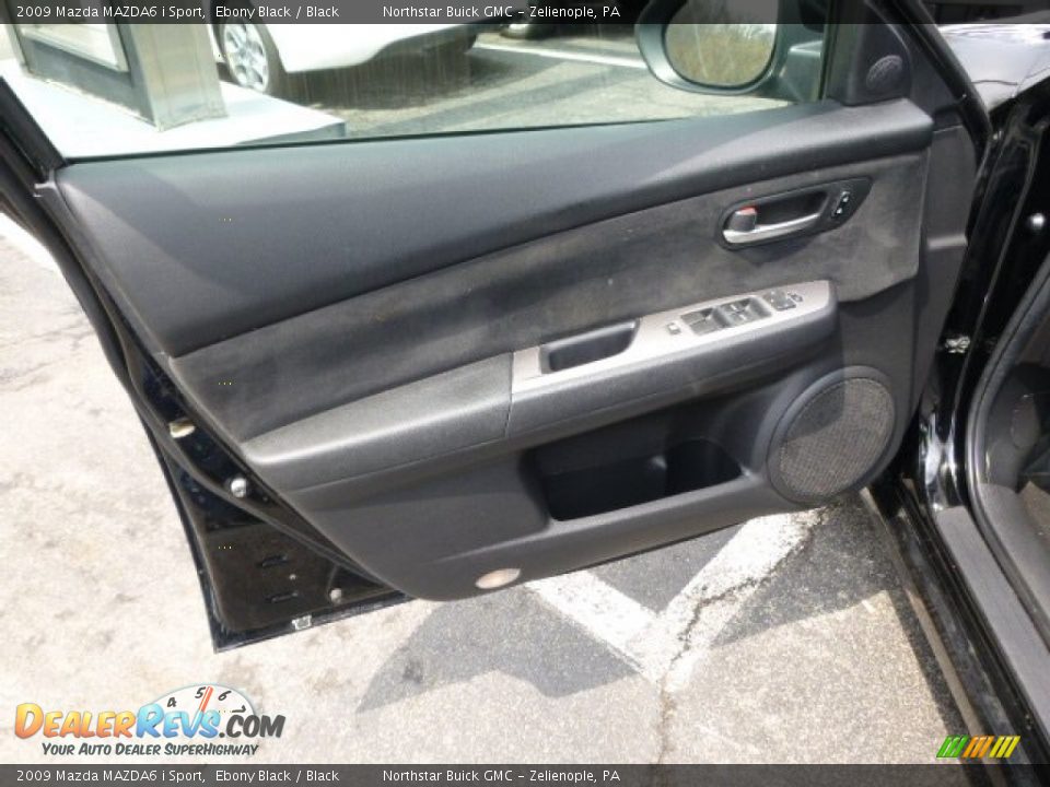 2009 Mazda MAZDA6 i Sport Ebony Black / Black Photo #11