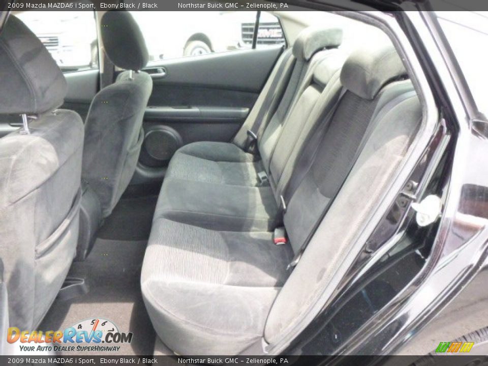 2009 Mazda MAZDA6 i Sport Ebony Black / Black Photo #12