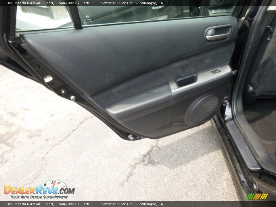 2009 Mazda MAZDA6 i Sport Ebony Black / Black Photo #13
