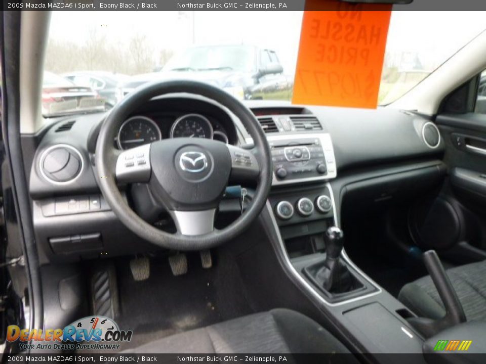 2009 Mazda MAZDA6 i Sport Ebony Black / Black Photo #14