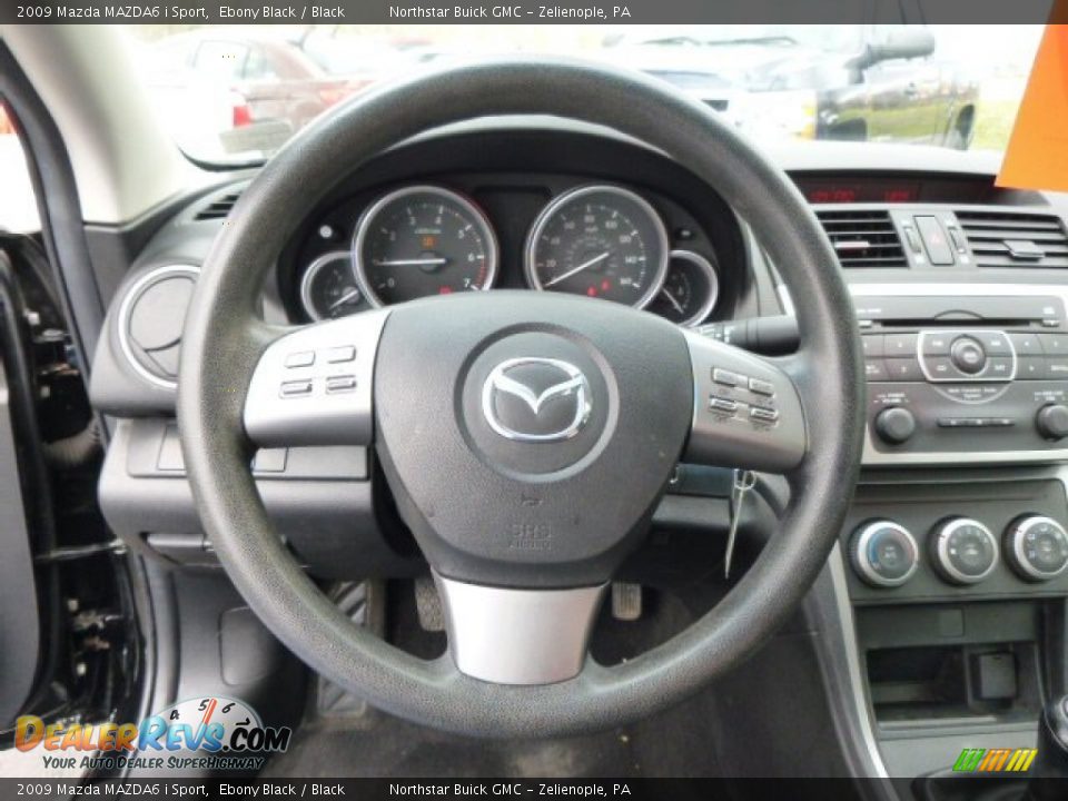 2009 Mazda MAZDA6 i Sport Ebony Black / Black Photo #18
