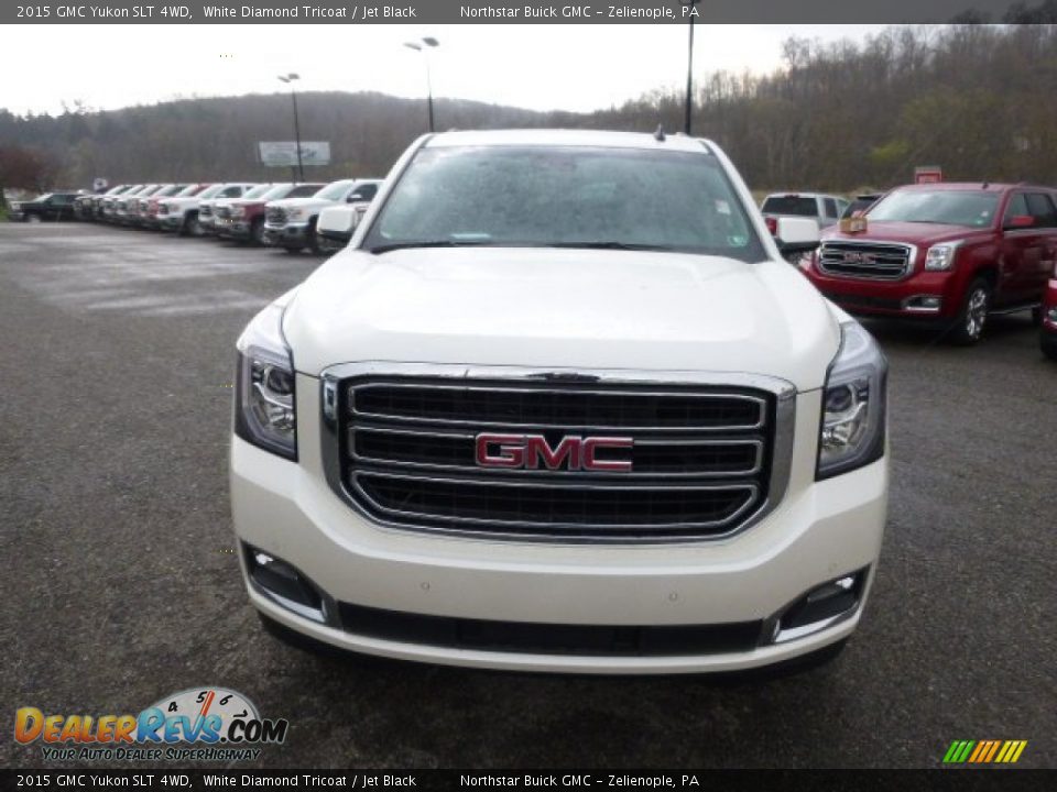2015 GMC Yukon SLT 4WD White Diamond Tricoat / Jet Black Photo #2