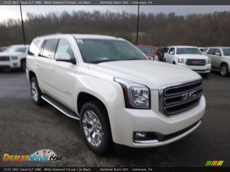 2015 GMC Yukon SLT 4WD White Diamond Tricoat / Jet Black Photo #3