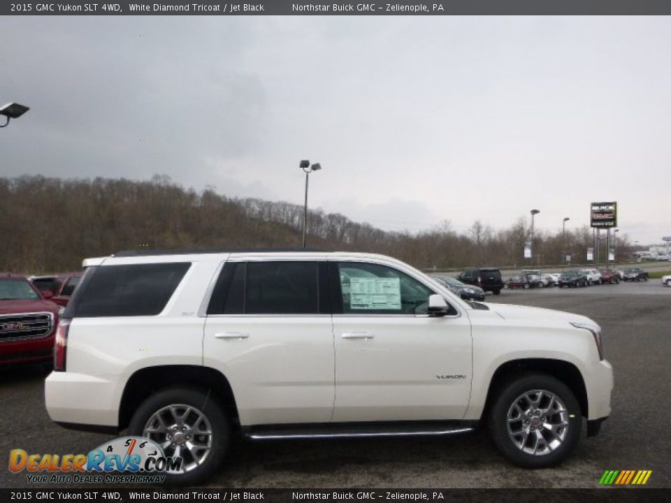 2015 GMC Yukon SLT 4WD White Diamond Tricoat / Jet Black Photo #4