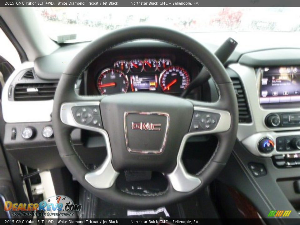 2015 GMC Yukon SLT 4WD White Diamond Tricoat / Jet Black Photo #19