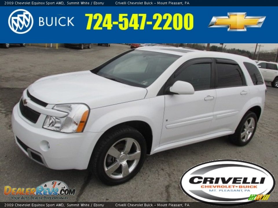 2009 Chevrolet Equinox Sport AWD Summit White / Ebony Photo #1