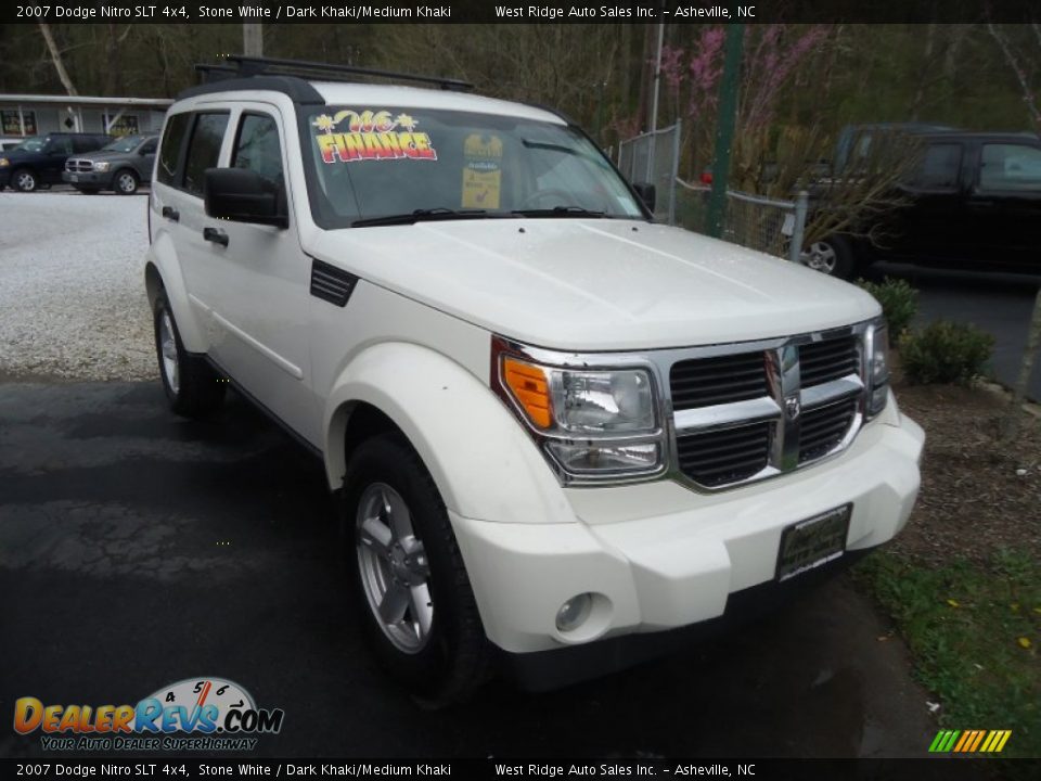 2007 Dodge Nitro SLT 4x4 Stone White / Dark Khaki/Medium Khaki Photo #1