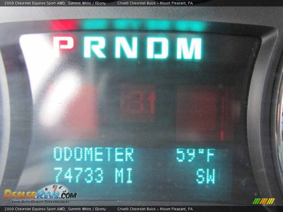 2009 Chevrolet Equinox Sport AWD Summit White / Ebony Photo #35
