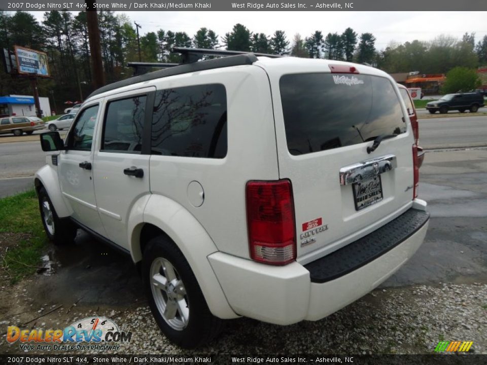 2007 Dodge Nitro SLT 4x4 Stone White / Dark Khaki/Medium Khaki Photo #6