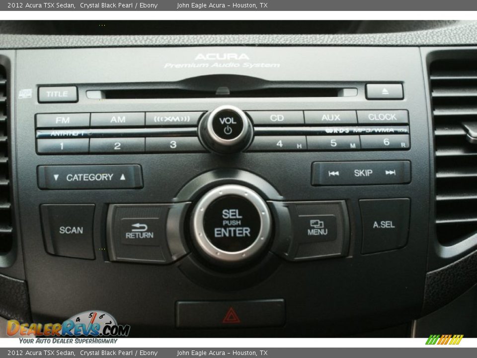 2012 Acura TSX Sedan Crystal Black Pearl / Ebony Photo #26