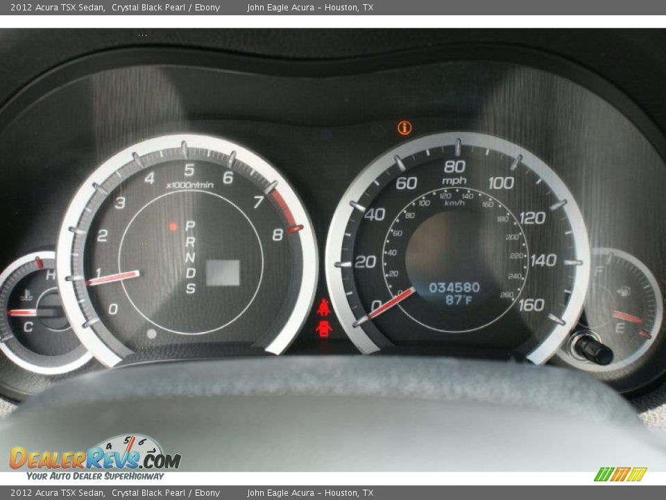 2012 Acura TSX Sedan Crystal Black Pearl / Ebony Photo #35