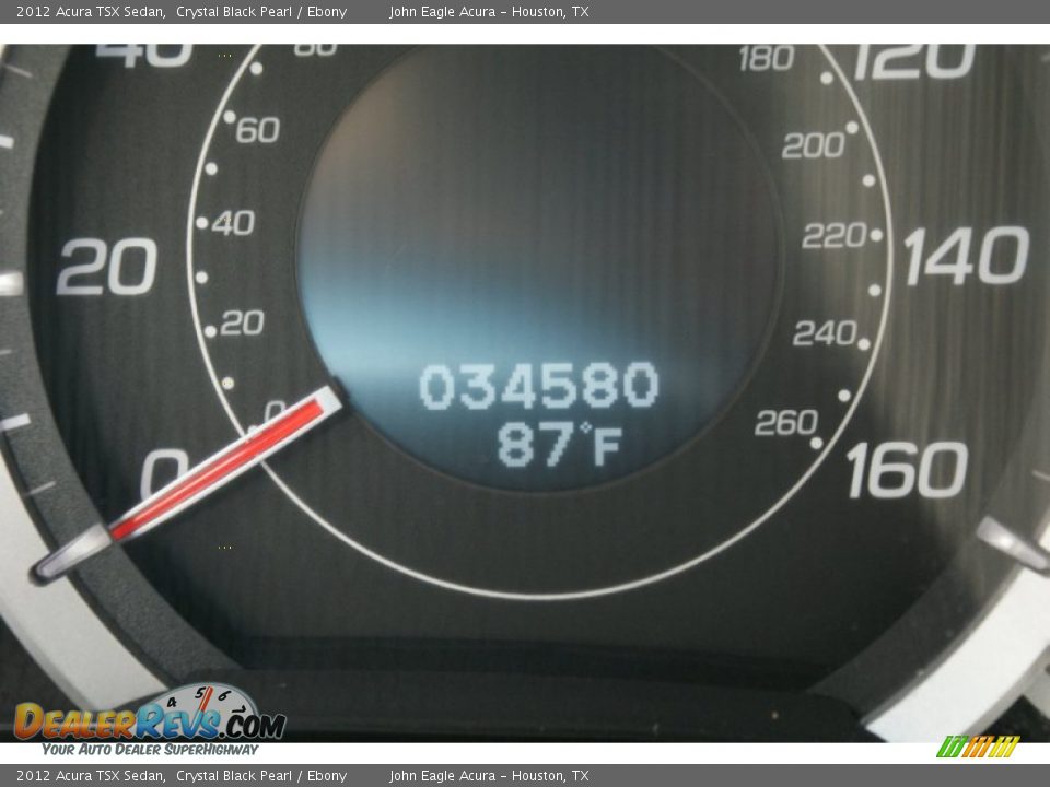 2012 Acura TSX Sedan Crystal Black Pearl / Ebony Photo #36
