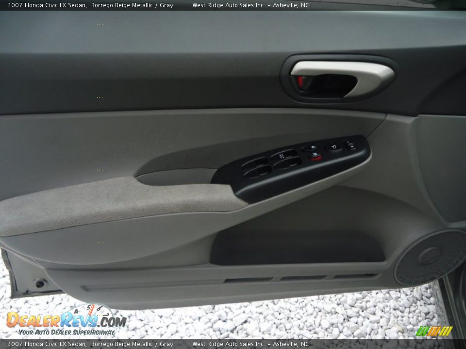 2007 Honda Civic LX Sedan Borrego Beige Metallic / Gray Photo #9