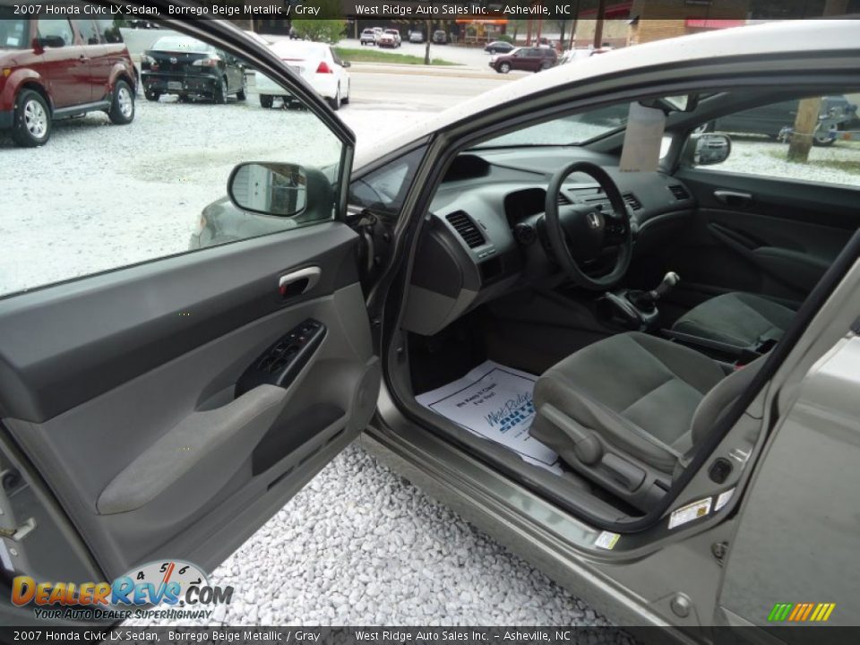 2007 Honda Civic LX Sedan Borrego Beige Metallic / Gray Photo #10