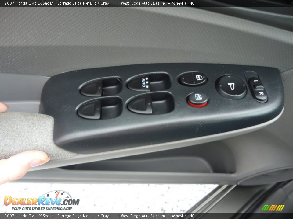 2007 Honda Civic LX Sedan Borrego Beige Metallic / Gray Photo #11