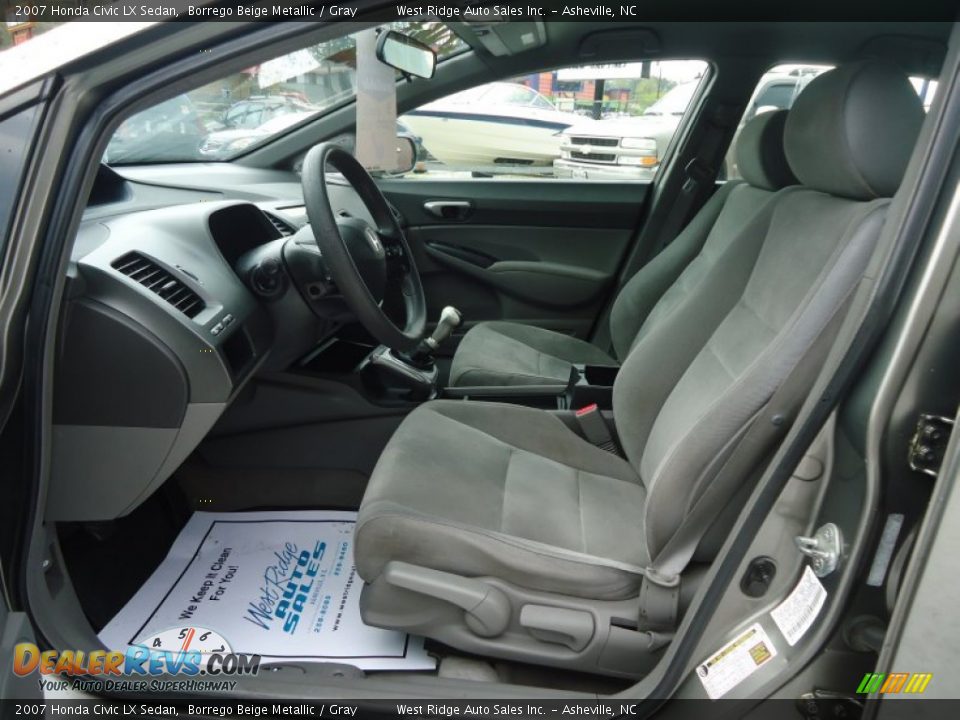 2007 Honda Civic LX Sedan Borrego Beige Metallic / Gray Photo #12