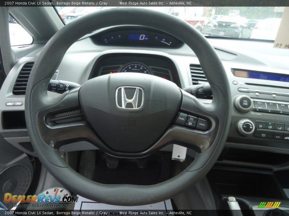 2007 Honda Civic LX Sedan Borrego Beige Metallic / Gray Photo #14