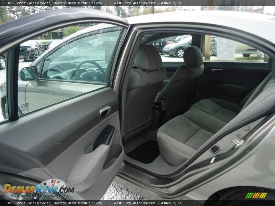 2007 Honda Civic LX Sedan Borrego Beige Metallic / Gray Photo #18