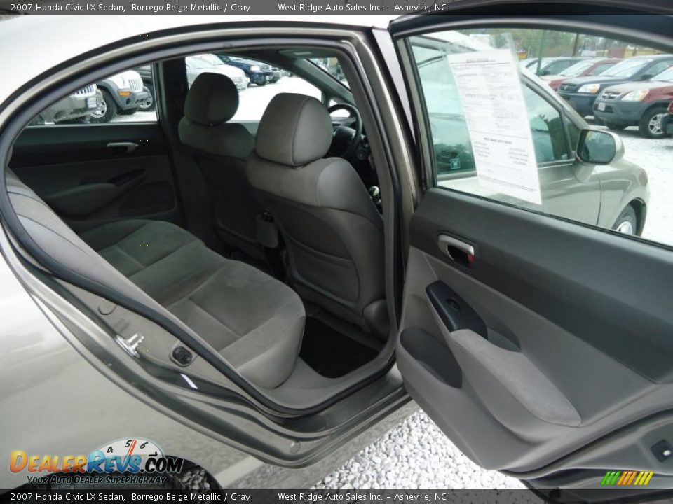2007 Honda Civic LX Sedan Borrego Beige Metallic / Gray Photo #23