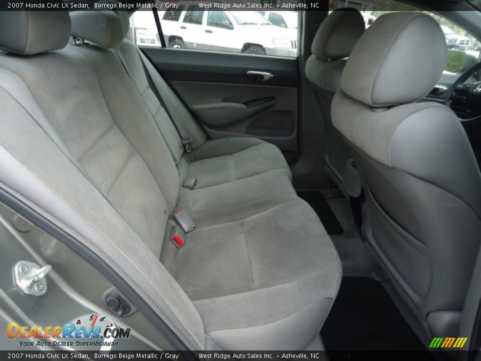 2007 Honda Civic LX Sedan Borrego Beige Metallic / Gray Photo #25