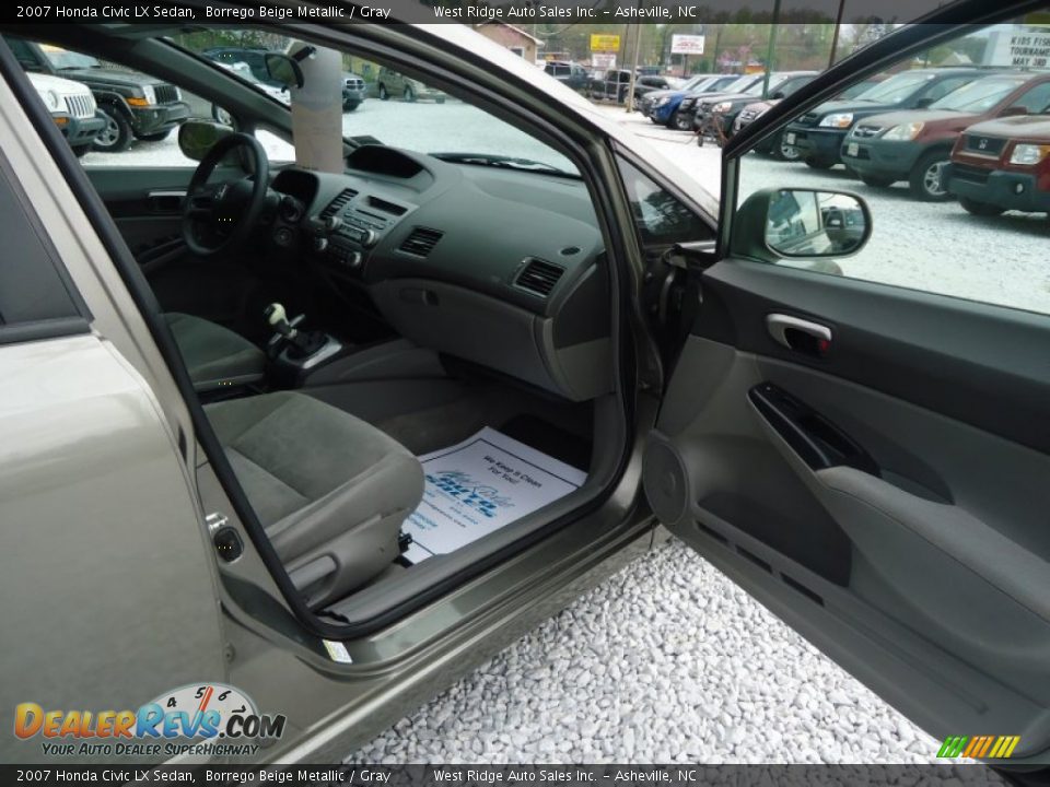 2007 Honda Civic LX Sedan Borrego Beige Metallic / Gray Photo #26
