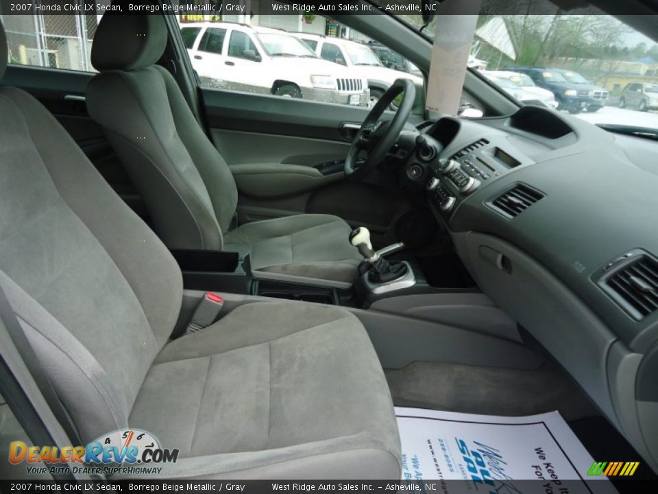 2007 Honda Civic LX Sedan Borrego Beige Metallic / Gray Photo #29