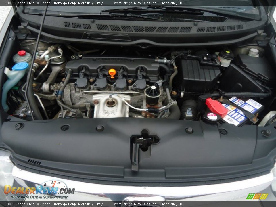 2007 Honda Civic LX Sedan Borrego Beige Metallic / Gray Photo #31