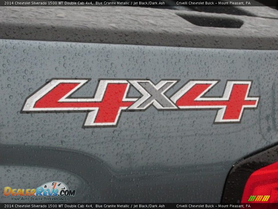 2014 Chevrolet Silverado 1500 WT Double Cab 4x4 Blue Granite Metallic / Jet Black/Dark Ash Photo #4