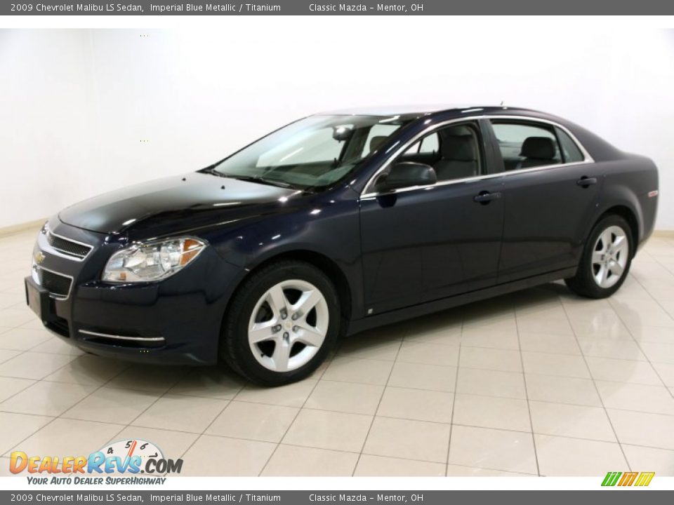 2009 Chevrolet Malibu LS Sedan Imperial Blue Metallic / Titanium Photo #3